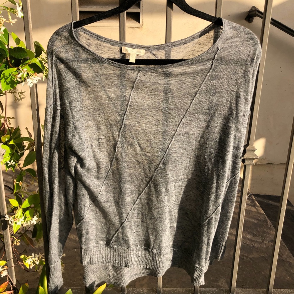 Eileen Fisher Grey Boatneck Sweater
